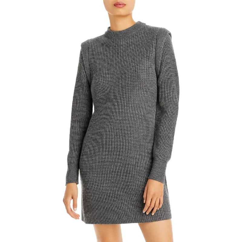 WAYF Womens Lombard Mockneck Knit Sweaterdress