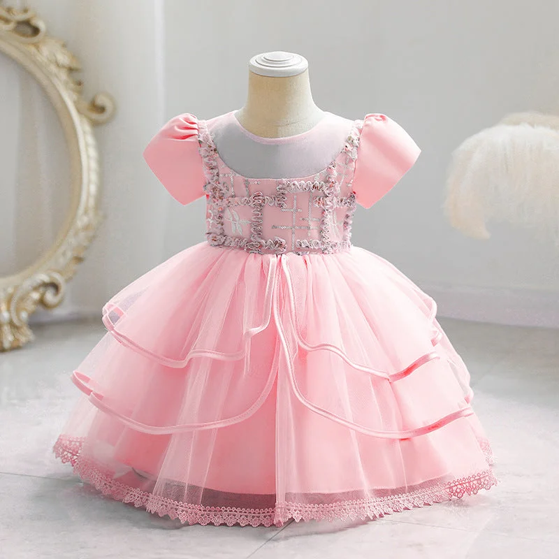 Exclusive Preview Baby Girl Dress Toddler Princess Dress Textured Communion Pageant Party Dress