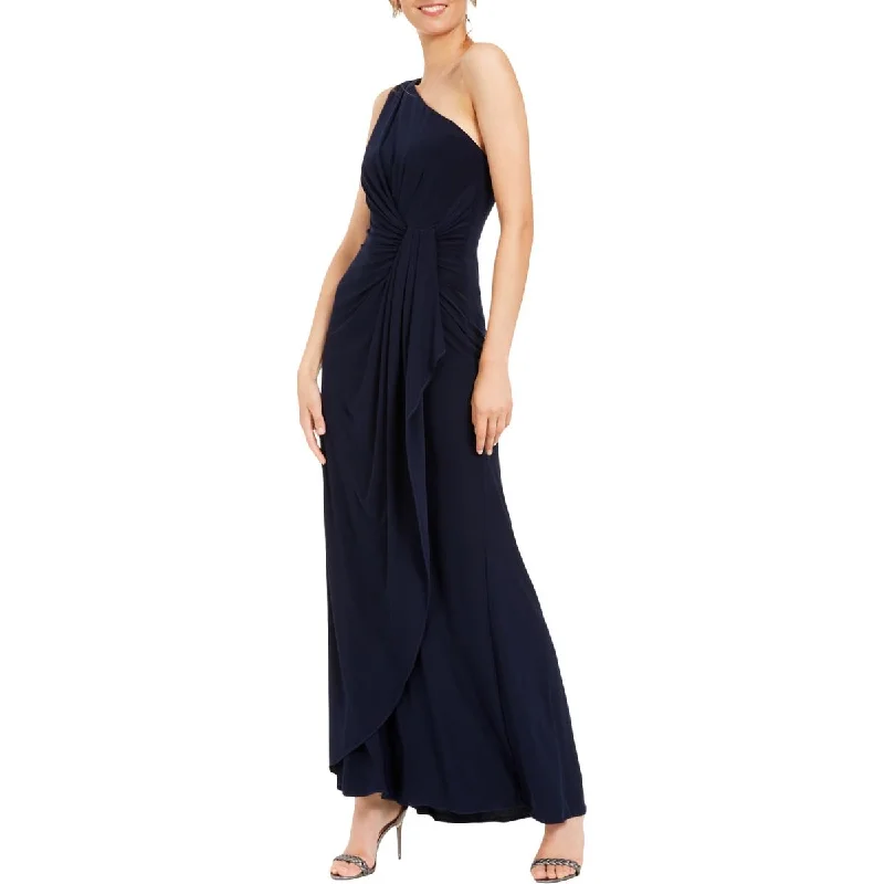 Adrianna Papell Womens Faux Wrap Long Evening Dress