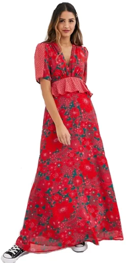 Midnight Madness Vivid Floral Maxi Dress