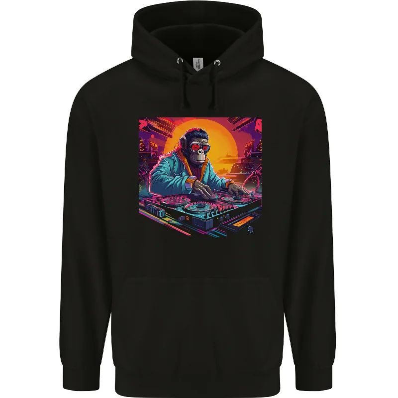 Savings Galore DJ Kong Funny Ape on the Decks Music Mens 80% Cotton Hoodie