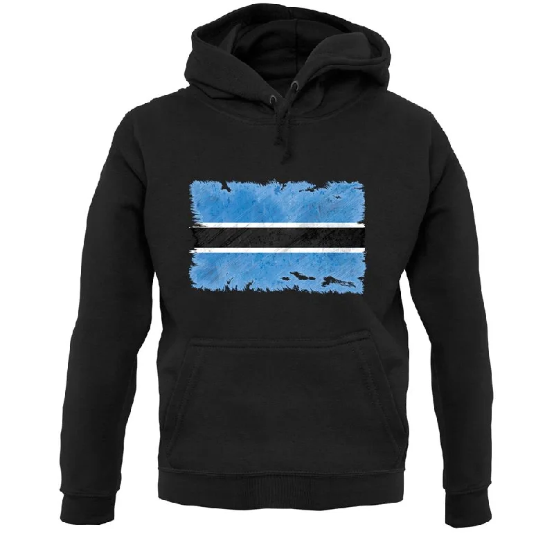 Quick Sale Botswana Grunge Style Flag Unisex Hoodie