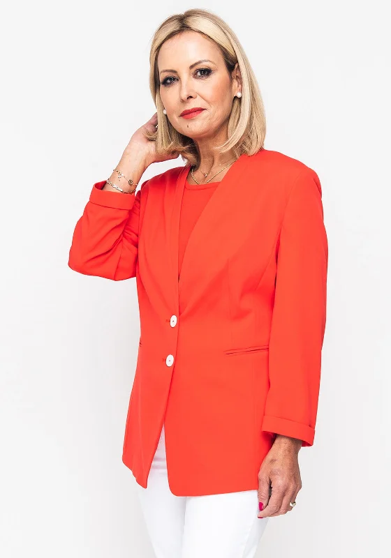 Extra Discounts Gerry Weber Long Blazer Jacket, Red