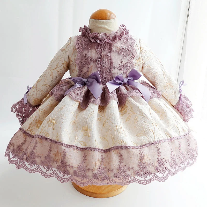 Year-End Sale Baby Girl First Communion Dress Girl Lace Princess Formal Dresses Toddler Ball Gowns