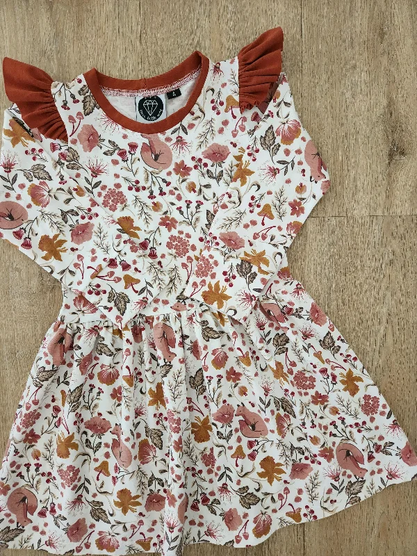 Deal of the Week Floral Foxes Flutter Dress-Pre Order