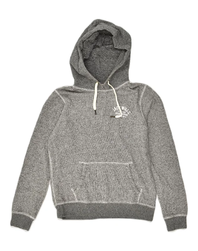 Weekend Special JACK WILLS Womens Oversized Hoodie Jumper UK 10 Small  Grey Cotton