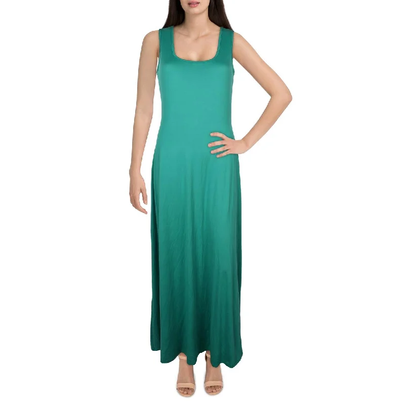 24seven Comfort Apparel Womens Full Length Stretch Maxi Dress