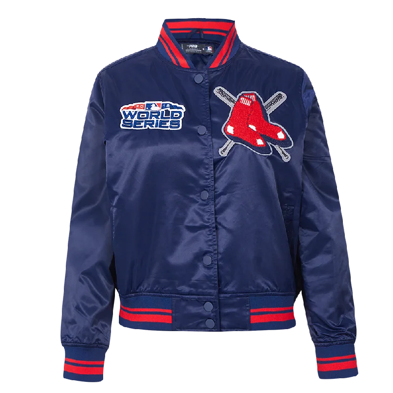 Midnight Sale CHAMARRA DE SATÉN MLB BOSTON RED SOX MASH UP PARA MUJER
