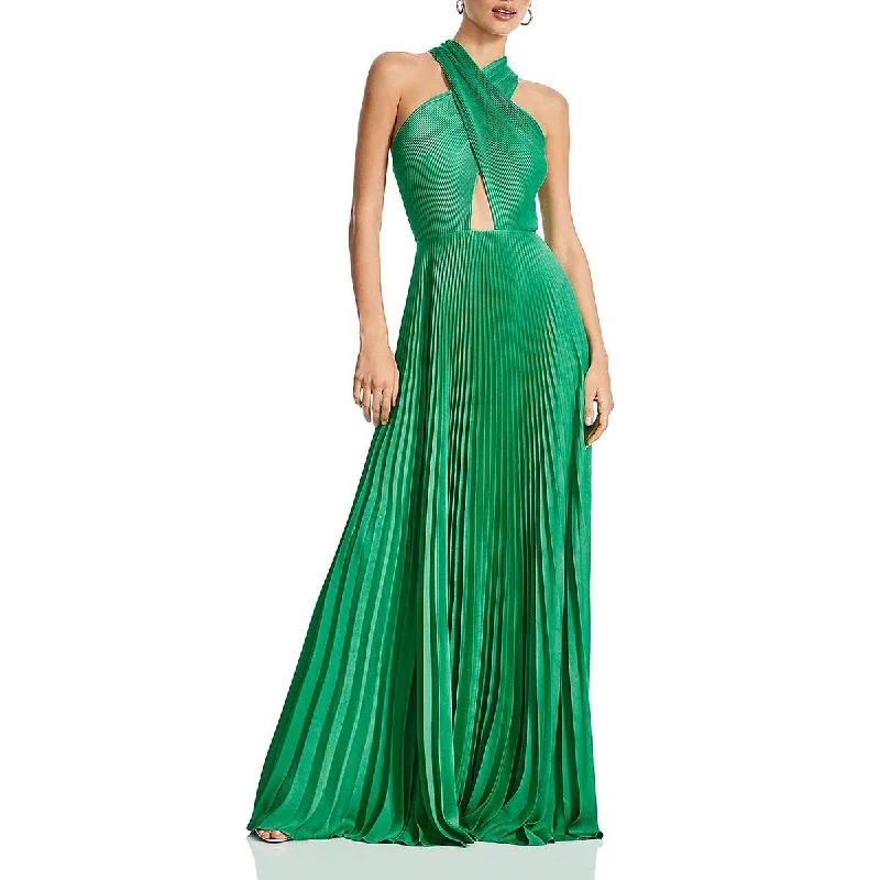 A.L.C. Womens Athena Satin Sleeveless Evening Dress