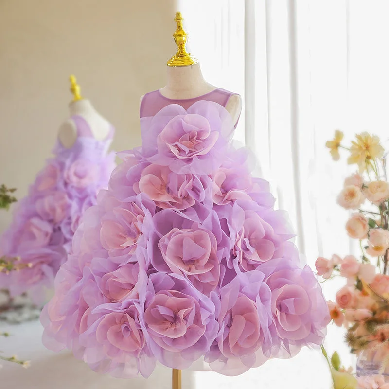 Massive Deals Girl Easter Dress Summer Flowers Puffy Birthday Princess Dress