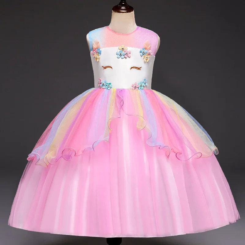 Limited Edition Toddler Girl Birthday Party Dress Flower Round Neck Sleeveless Puffy Princess Pageant Dress Limited Edition Toddler Girl Birthday Party Dress Flower Round Neck Sleeveless Puffy Princess Pageant Dress