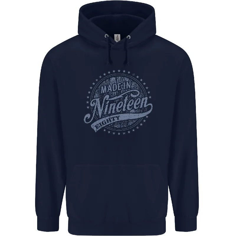 Early Bird Discount Distressed 44th Birthday Made In 1980 Mens 80% Cotton Hoodie Navy Blue