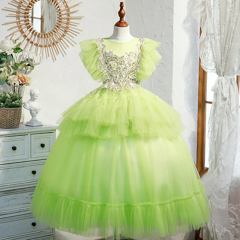 Shop and Save Flower Girl Dress Little Girl Easter Dress Pageant Costumes Wedding Princess Communion Dress