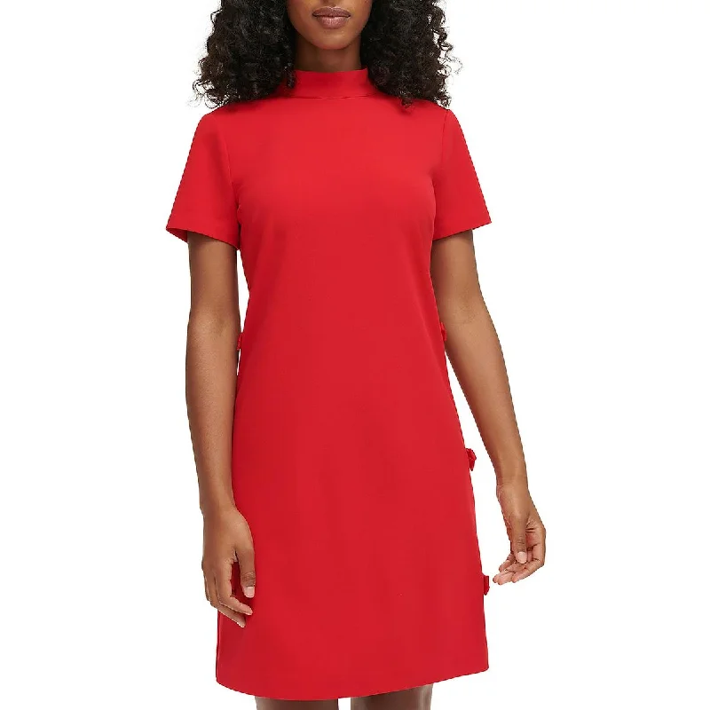 Karl Lagerfeld Womens Mock Neck Wear to work Shift Dress