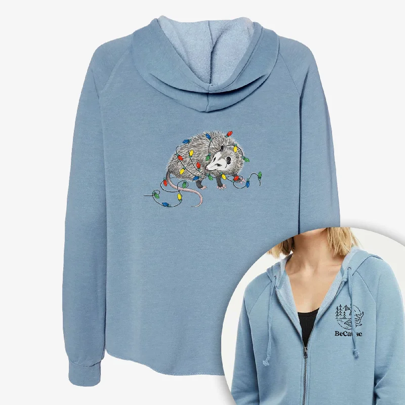Limited Time Christmas Opossum - Women's Cali Wave Zip-Up Sweatshirt