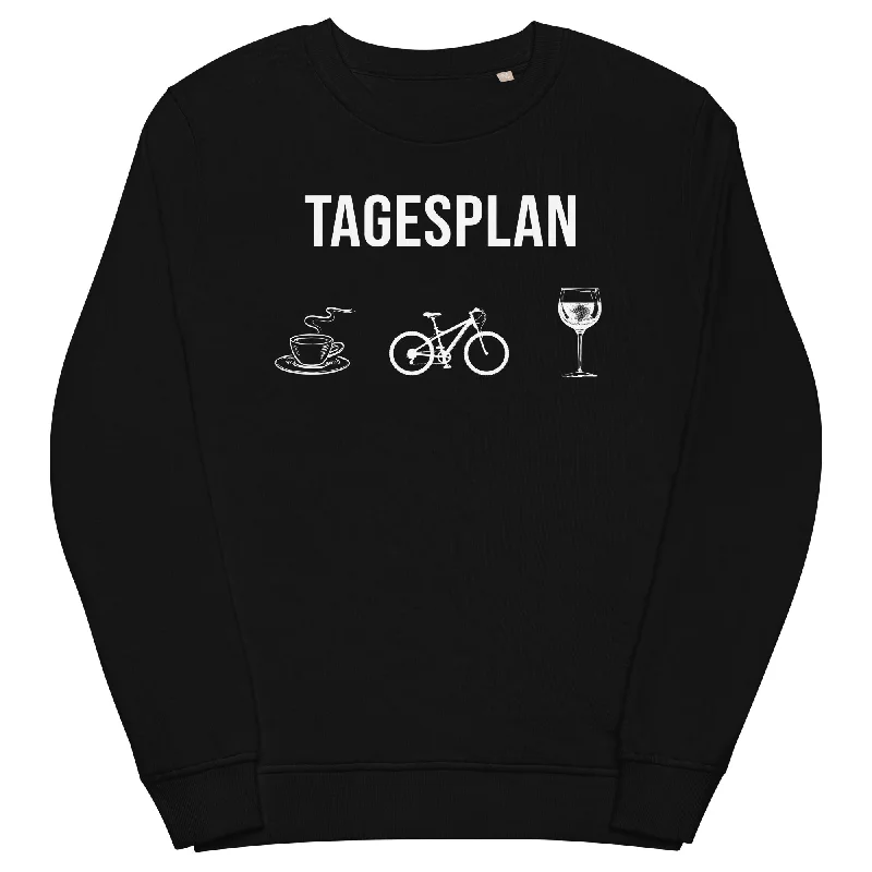 While Supplies Last Tagesplan Kaffee, Fahrrad und Wein - Unisex Premium Organic Sweatshirt While Supplies Last Tagesplan Kaffee, Fahrrad und Wein - Unisex Premium Organic Sweatshirt