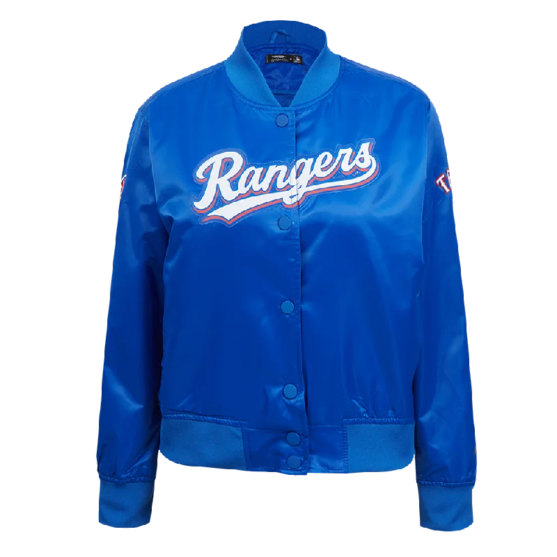 CHAMARRA DE SATÉN MLB TEXAS RANGERS CLASSIC ESSENTIALS PARA MUJER