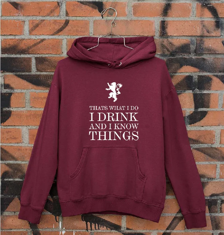 New Deals GOT Game of Thrones I Drink  And Know Things Unisex Hoodie for Men/Women