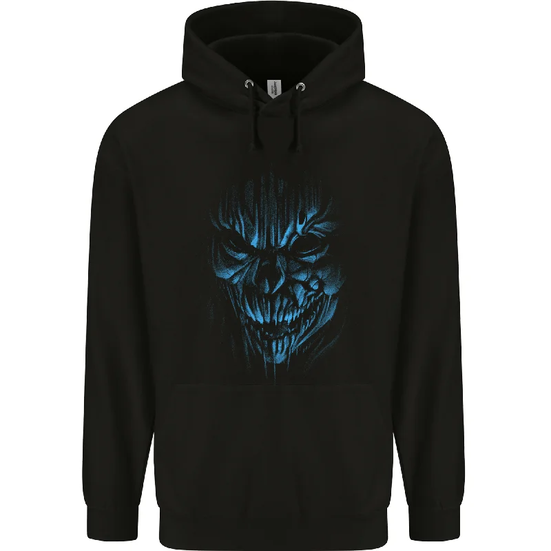 Exclusive Savings Demon Skull Devil Satan Grim Reaper Gothic Mens 80% Cotton Hoodie