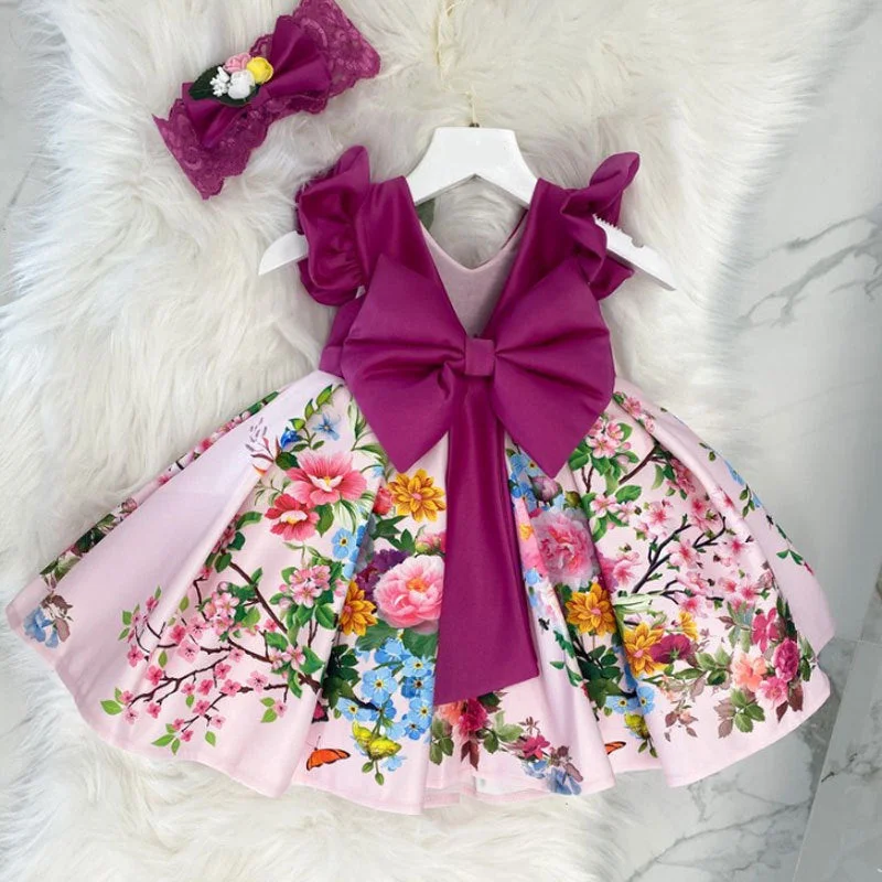 Amazing Deals Baby Girl Princess Dress Print Purple Sleeveless Girl Dress Party Dress Amazing Deals Baby Girl Princess Dress Print Purple Sleeveless Girl Dress Party Dress
