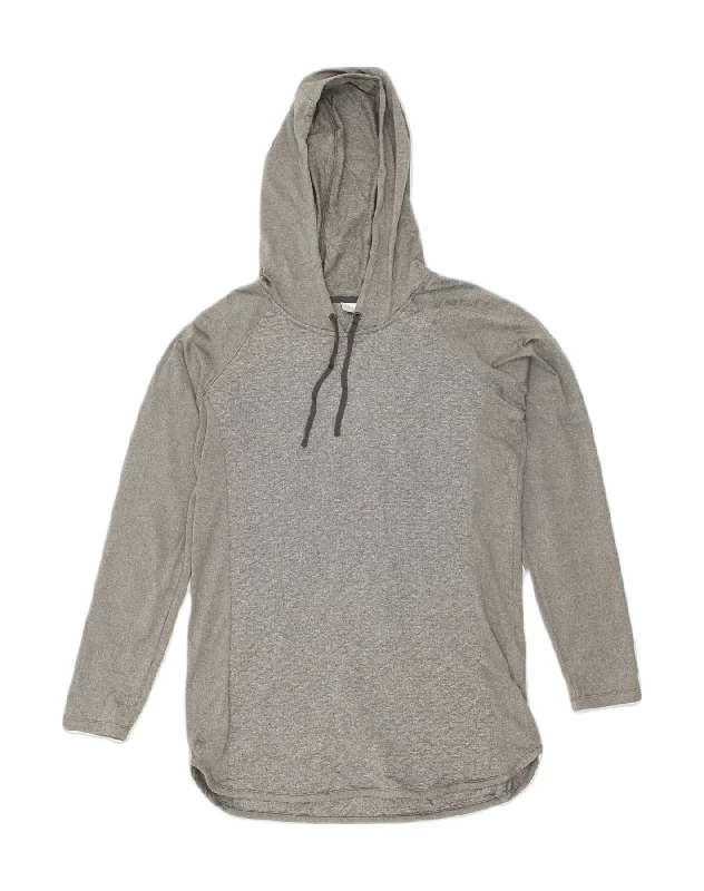 Quick Sale COLUMBIA Womens Hoodie Jumper UK 14 Medium Grey Polyester