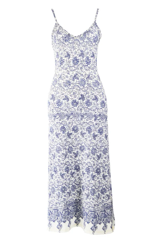 Super Sale Vintage Stretchy Tattoo Print Maxi Dress, 1990s