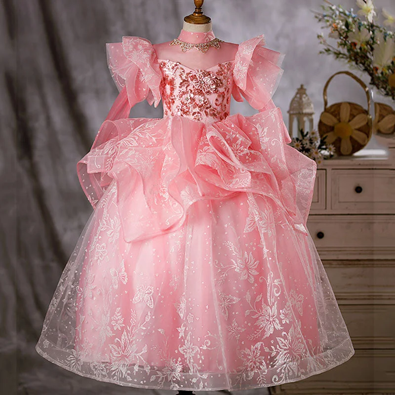 Clearance Event Toddler Communion Dress Girl Birthday Party Pink Gorgeous Fluffy Long Pageant Dress Clearance Event Toddler Communion Dress Girl Birthday Party Pink Gorgeous Fluffy Long Pageant Dress