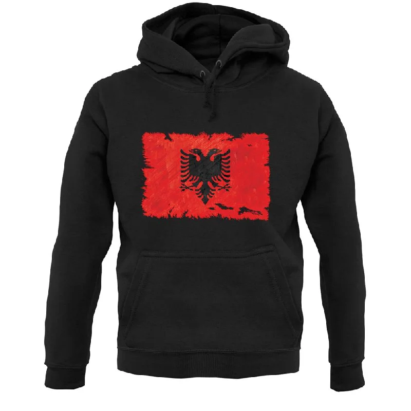 Special Promotion Albania Grunge Style Flag Unisex Hoodie