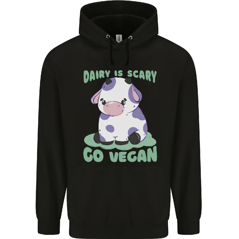 Special Discount Dairy Is Scary Go Vegan Funny Mens 80% Cotton Hoodie
