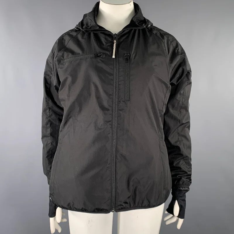 BAUBAX Size L -Airport Jacket- Black Polyester Windbreaker