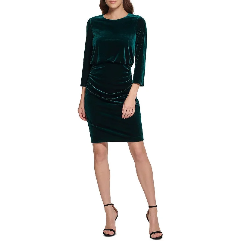 DKNY Womens d Velvet Office Wear Wear To Work Dress