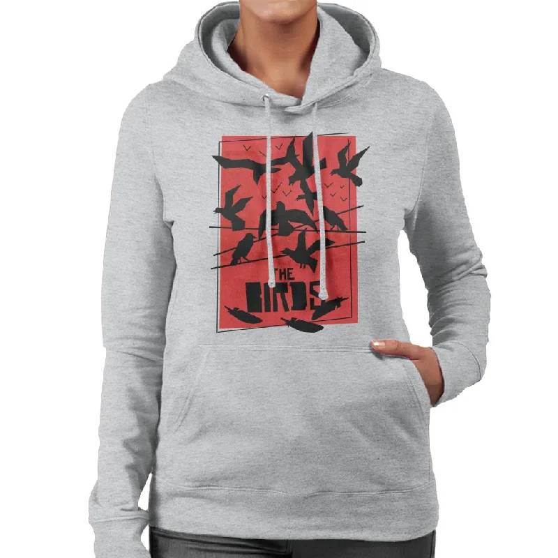 Midnight Madness The Birds Power Line Silhouettes Women's Hooded Sweatshirt