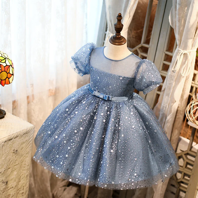 Today’s Special Baby Girl Summer Stars Sequins Fluffy Cake Princess Dress