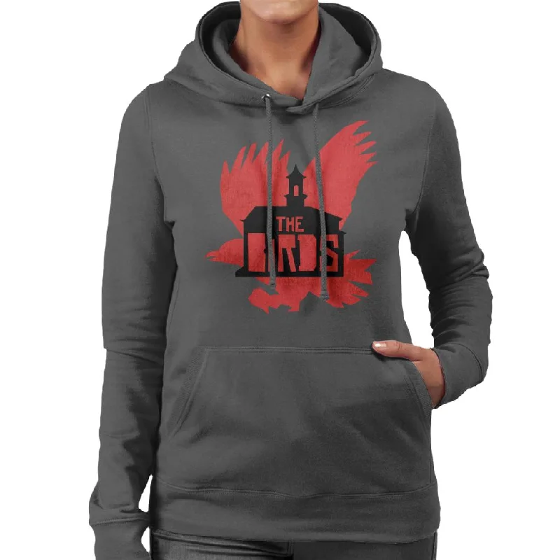 Hurry In The Birds Schoolhouse Silhouettes Women's Hooded Sweatshirt