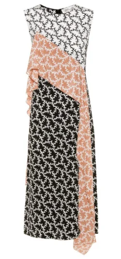 Final Clearance Printed Abstract Silk Dress