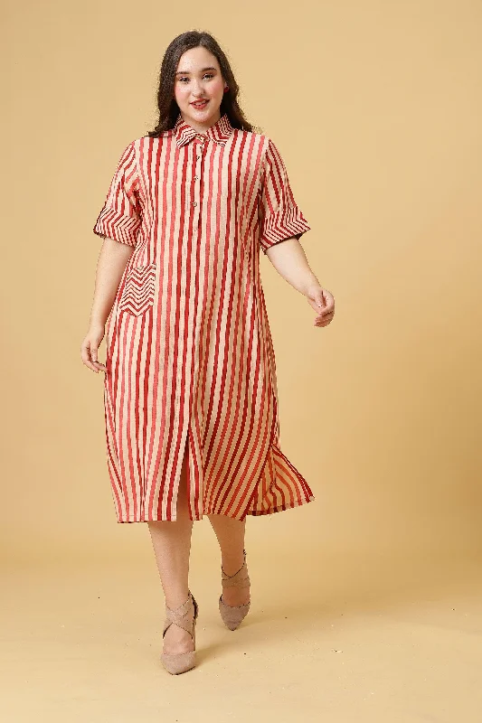 Daily Specials Red & White One Piece Casual Dress for Women