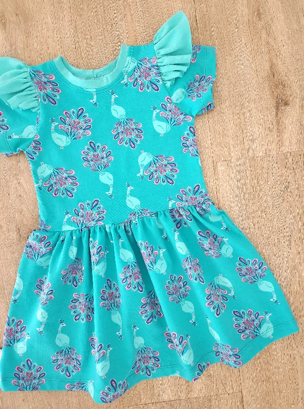 Value Deals Peacock Flutter Dress-Pre Order