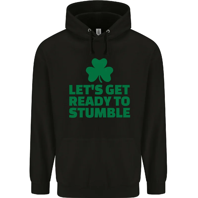 Closeout Get Ready to Stumble St Patricks Day Mens 80% Cotton Hoodie