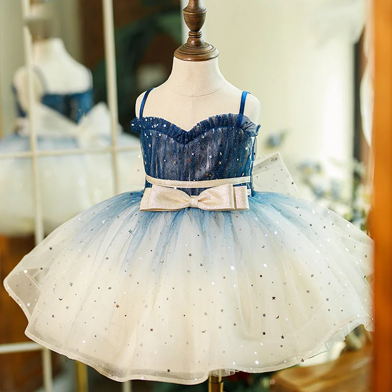 Buy Now Baby Girl Dress Toddler Prom Starry Sky Cake Birthday Princess Dress