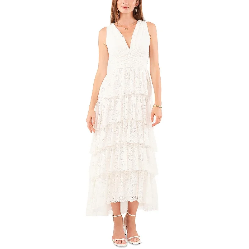 1.State Womens Full Length Lace Maxi Dress