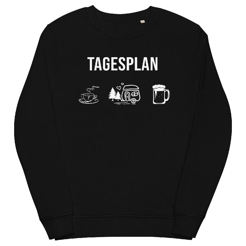 Get It Before It’s Gone Tagesplan Kaffee, Camping und Bier - Unisex Premium Organic Sweatshirt