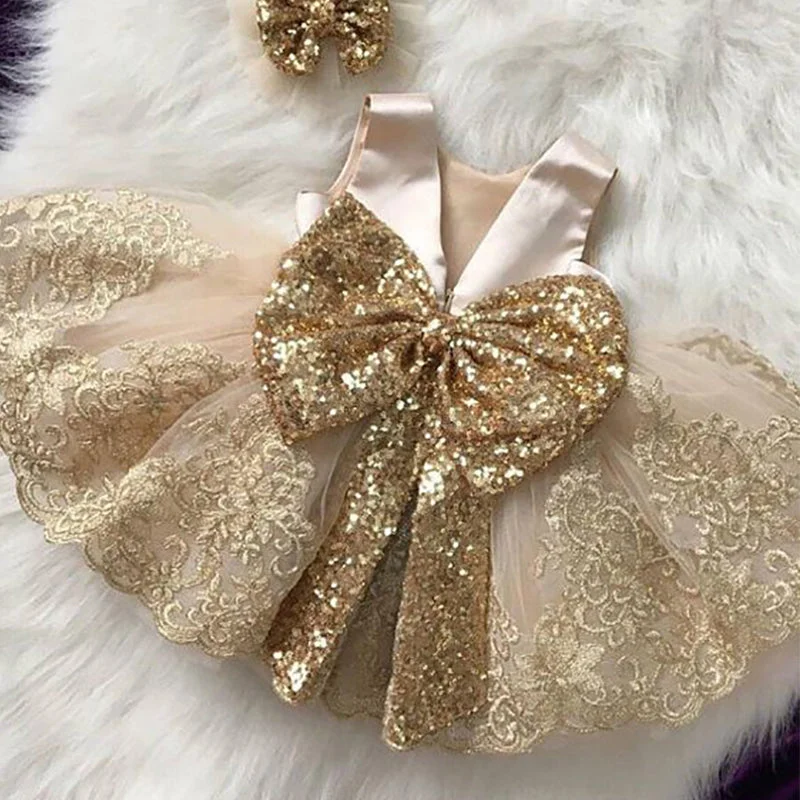 Sale Event Baby Gril Birthday Party Dress Sequins Puffy Gril Dress Princess Dress Girl Formal Dresses