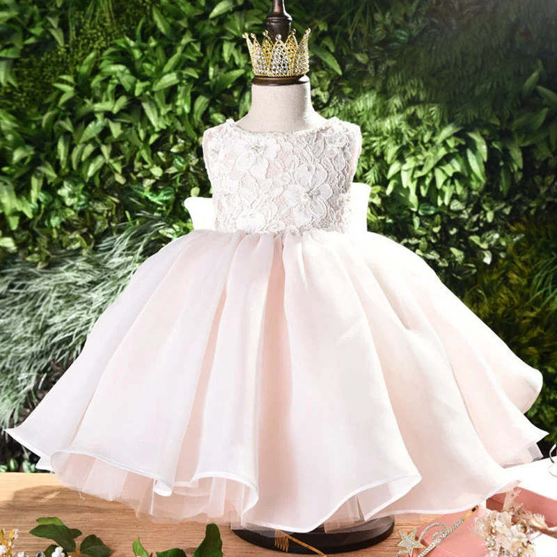 Limited Edition First Communion Dress Baby Girl Summer Sleeveless Lace Ball Gowns Princess Dress Limited Edition First Communion Dress Baby Girl Summer Sleeveless Lace Ball Gowns Princess Dress