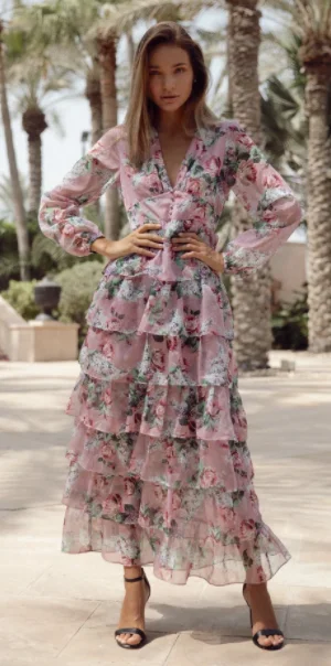 Price Blitz Rose Ruffle Dress