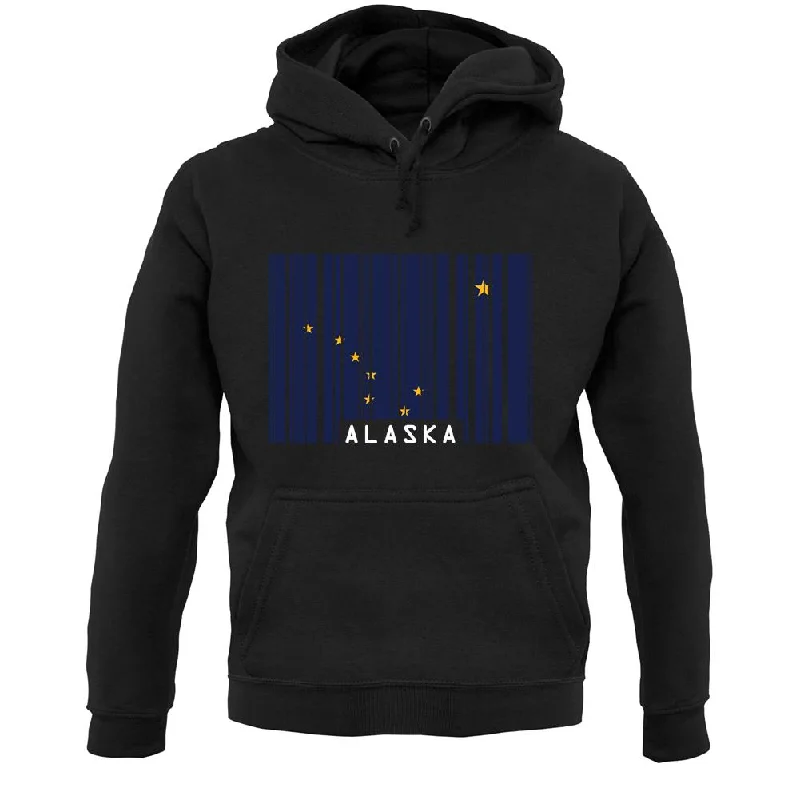 Weekend Flash Sale Alaska Barcode Style Flag Unisex Hoodie