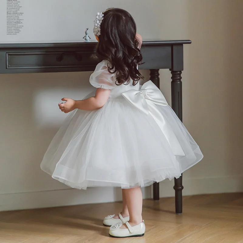 Factory Direct Sale Baptism Dresses Baby Girl Summer Princess Dress White Bow Flower Baby Christening Dress Factory Direct Sale Baptism Dresses Baby Girl Summer Princess Dress White Bow Flower Baby Christening Dress
