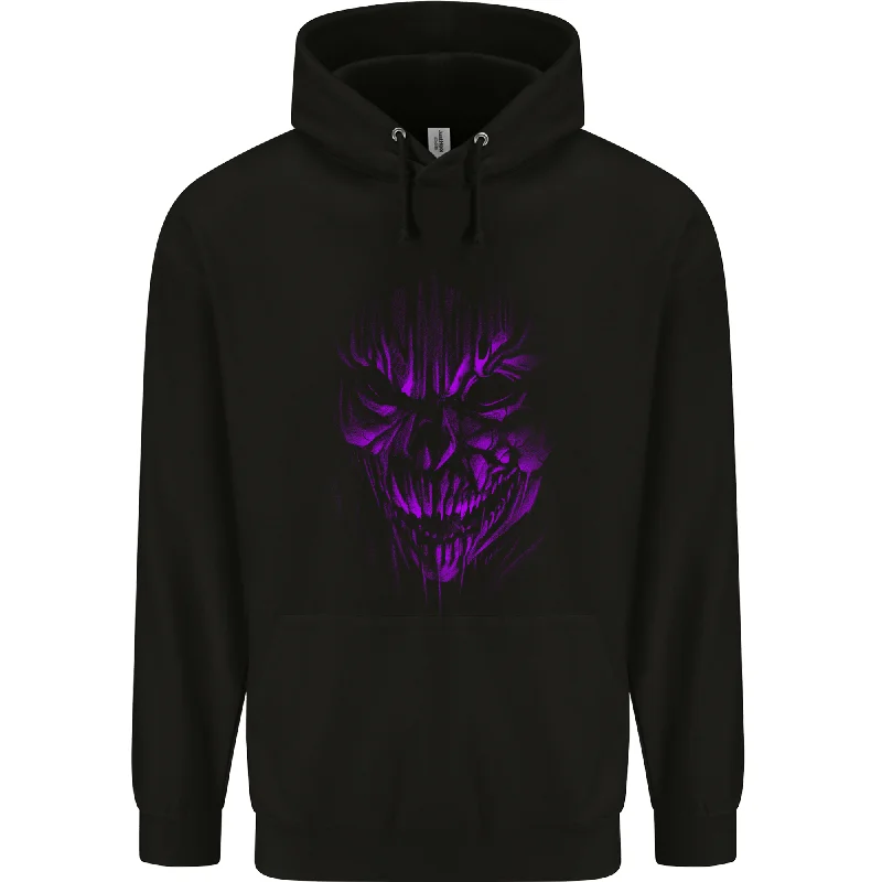 Deep Discounts Demon Skull Devil Satan Grim Reaper Gothic Mens 80% Cotton Hoodie