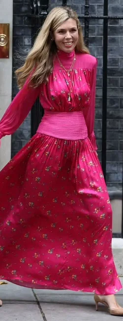 Super Sale Ditsy Floral Fuschia Dress