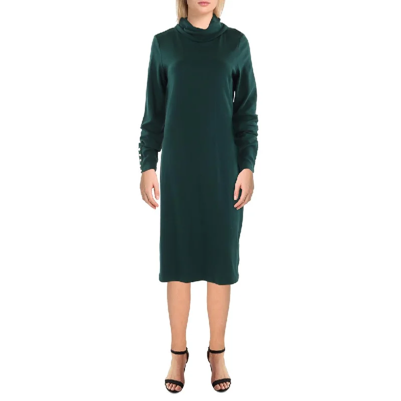 Lauren Ralph Lauren Womens Knit Turtleneck Sweaterdress