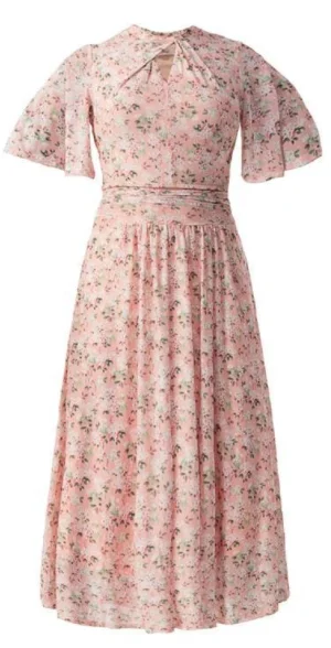 TIME-Limited Offer Tina Floral Midi Dress Apricot
